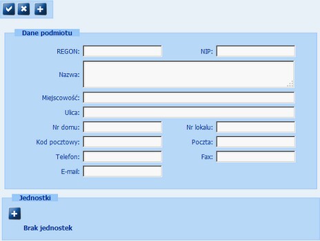 dane podmiotu