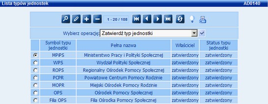 z_lista typow jednsotek